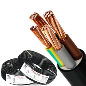 Rvv 2 3 4芯铜线导体电线Rvv电缆黑色软护套电线家用布线电缆