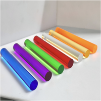 Tige acrylique transparente colorée de 10 mm et 20 mm de diamètre, cylindre PMMA, base de bâton lumineux, matériel de bricolage, extrusion, écologique, durable