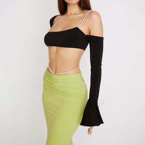<span class=keywords><strong>Haut</strong></span> <span class=keywords><strong>Bandeau</strong></span> à garniture en cristal <span class=keywords><strong>noir</strong></span>, nouveau, usine Oem, vêtements pour femmes, Top - Product Image 4