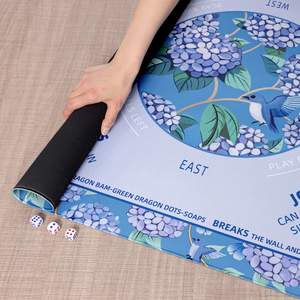 Custom Printed Neoprene American Mahjong <b>Table</b> Mat Luxury Floral Style Mahjong <b>Game</b> Pad <b>for</b> Acrylic Mahjong Tiles Wholesale - Product Image 5