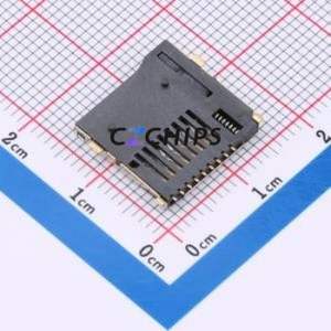 TF-002-P SD Card / Memory Card Connector SMD Connector Self-Return Type MicroSD Card (TF Card) Card Holder - Product Image 2