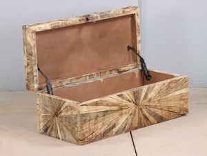 Handcrafted Modern Rectangle Wooden <b>Trunk</b> <b>Storage</b> Furniture Large Capacity <b>Storage</b> <b>Box</b> Chest for Blankets Clothes Toys Home - Product Image 5