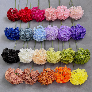 Hydrangeas artificiels à 72 pétales, arrangement floral en soie, décoration de mariage et de maison, en plastique et tissu, pour présentation en vase - Product Image 2