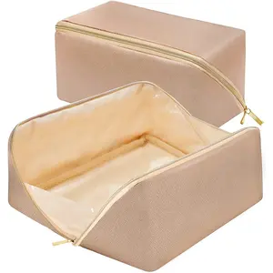 Kunden spezifische kosmetische Make-up-Tasche für Damen, wasserdichte goldene kosmetische Make-up-Tasche für Damen Reiß verschluss tasche