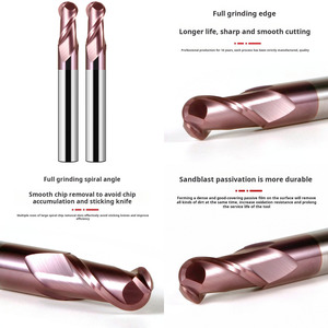 ดอกกัดปลายมน 2 ฟลุต ทำจากเหล็กทังสเตนอัลลอยด์ประสิทธิภาพสูง สำหรับวัสดุที่มีความแข็งสูง HRC60 ซีรีส์ความแม่นยำสูง รองรับ OEM/ODM ความเร็วสูง - Product Image 6