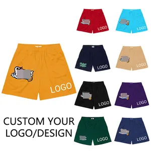 high quality oem brand luxury product Custom Logo Polyester Gym Mesh Sports Athletic Running Sport shorts
