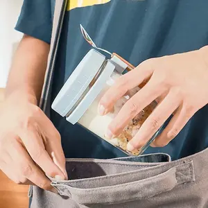 Cuillères suspendues en verre, cuillères en acier inoxydable, tasses à flocons d'avoine, tasses à yaourt avec couvercles et cuillères, tasses scellées, aspect haut de gamme - Product Image 4