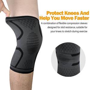 Manchon de soutien du genou respirant en tricot compressif personnalisé pour le sport - Product Image 3