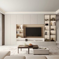 Meuble TV mural moderne, unité de rangement TV multi-compartiments personnalisable pour salon OEM ODM