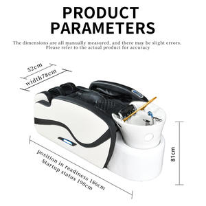 Chaise de spa de cheveux de beauté au design moderne de luxe AM5B Chaise de lavage de salon de tête avec circulation d'eau Shampooing Bol Lit Shampooing - Product Image 3