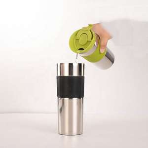 Tasse de voyage double paroi isolée sous vide en acier inoxydable Tasse de voyage Cafetière Vente en gros Joint d'étanchéité Filtre Tasse Camping - Product Image 5