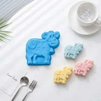 Moules à gâteau en forme d'animaux de qualité alimentaire écologiques SK Premium, couleurs Pantone, compatibles micro-ondes, congélateur et lave-vaisselle