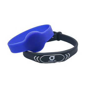 Pulsera de Silicona NFC Regrabable Tophonesty con Código QR, Etiqueta RFID Impermeable (13.56MHz) para Control de Acceso en Hoteles y Negocios - Product Image 1