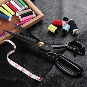 Ciseaux de tailleur en acier au carbone Yangjiang, 10-11 pouces, lame noire, outils de couture et de découpe pour la confection de vêtements - Product Image 5