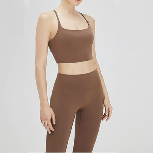 Verano Correa desnuda ropa interior Sexy mujer ropa Fitness deportes Top <span class=keywords><strong>espalda</strong></span> cruzada mujeres <span class=keywords><strong>espalda</strong></span> abierta Correa Yoga <span class=keywords><strong>sujetador</strong></span> - Product Image 2