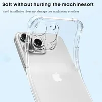 Étui de protection transparent de luxe pour iPhone 16 15 14 13 12 11 Pro Max Mini X XR XS Max 8 7 Plus Coque arrière