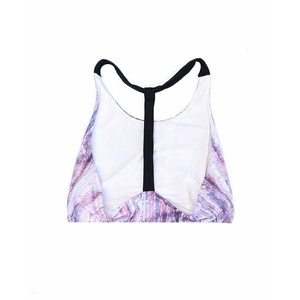 Top sportivo sportivo in Spandex traspirante e leggero alla moda da donna con Design senza cuciture e motivo di stampa - Product Image 1