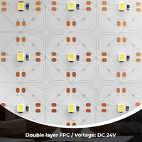 Feuille de panneau flexible 24V dimmable 3000K 4000K 6000K 242 LED avec diffuseur de surface, feuille LED pliable à rétroéclairage, CRI 90 élevé
