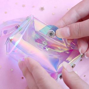 Portefeuille transparent imperméable à l'eau tendance pour filles, porte-monnaie en PVC laser pour femmes - Product Image 3