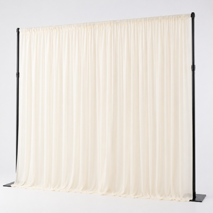 Lightweight Chiffon <b>Backdrop</b> Curtain for Hotel Banquet Wedding Ceremony Stage Event Drape Supplier - Product Image 1