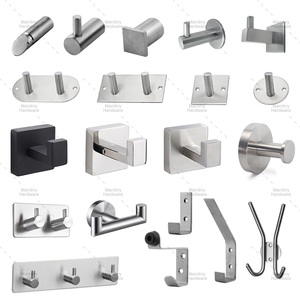 Modern High- Quality Round Base Screws Install Stainless Steel <b>Bathroom</b> Towel <b>Hook</b> - Product Image 5