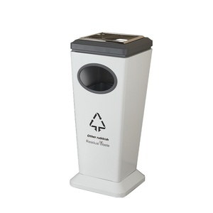 Vestíbulo del <span class=keywords><strong>hotel</strong></span> Cubo de basura de acero inoxidable de pie Pasillo Ascensor Entrada Cenicero vertical Sensor para centros comerciales Uso de oficina - Product Image 1