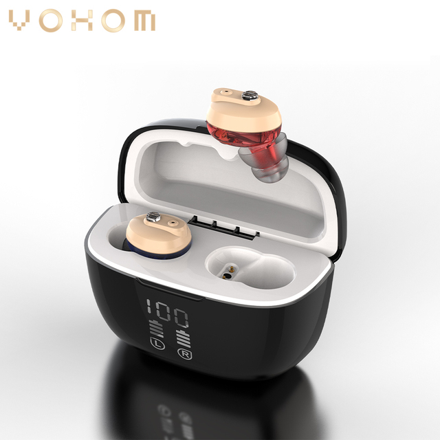 Rechargeable Digital ITE Hearing Aid with 16 Channels Noise Reduction Invisible Design 30hr Battery Life CE Certified
