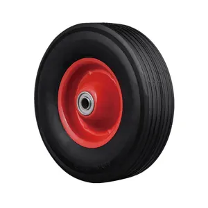 10 in cart wheels and tires, industrial rubber handcart wheels, solid steel wheel