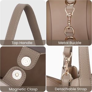 <span class=keywords><strong>Borsa</strong></span> <span class=keywords><strong>a</strong></span> secchiello <span class=keywords><strong>media</strong></span> da donna con manico superiore, <span class=keywords><strong>borsa</strong></span> <span class=keywords><strong>a</strong></span> <span class=keywords><strong>tracolla</strong></span> morbida, <span class=keywords><strong>borsa</strong></span> <span class=keywords><strong>a</strong></span> spalla di design alla moda, chiusura con cerniera, in PU - Product Image 4