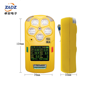 เครื่องวิเคราะห์ก๊าซ 6in1 ดีไซน์ใหม่ EX H2S CO O2 CO2 SO2 รองรับสี OEM ODM OBM เครื่องตรวจจับก๊าซ - Product Image 4