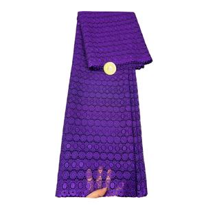 Vente en gros d'usine, nouveaux modèles de dentelle guipure soluble dans l'eau, tissu durable pour femmes africaines, 5 yards, robes à porter - Product Image 1