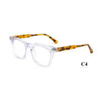 Feuilles personnalisées d'acétate de cristal de cellulose Montures optiques Lunettes de créateur Monture carrée vintage DINGSHENG MJ698612 All Face Fit