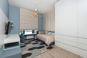 ستائر رومانية كهربائية أوتوماتيكية كبيرة مخصصة الحجم من البوليستر مدمجة بدون حبال للمكاتب وغرف الشمس - Product Image 4