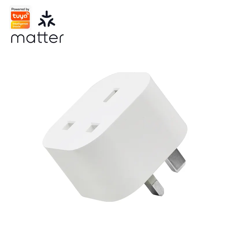 Matter UK Smart Soquete Plug funciona com Homkit Alexa Google Home SmartThings App e Matter de controle de voz via plugue WiFi