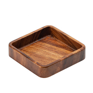 Plateau carré en bois de noyer Qingshan Hutong, petite taille, pour thé, collations, plateau décoratif pour salon - Product Image 5