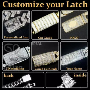 Cadena de billetera con colgante de moissanita VVS que pasa la prueba del diamante, estilo Hip Hop, de plata 925, con incrustaciones de circonitas, para estuche de encendedor, joyería fina para hombre - Product Image 3