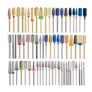 Herramienta de taladro de uñas de acero de tungsteno cinco en uno con cabezales de molienda de cerámica Broca de eliminación de uñas de color primario dorado Producto transfronterizo - Product Image 4