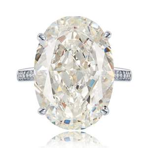 Europe États-Unis 14*20 Carat Pigeon Egg Ice Flower Cut Silver Ring Brass for Casual Cross-Border Independent <span class=keywords><strong>Station</strong></span> - Product Image 6