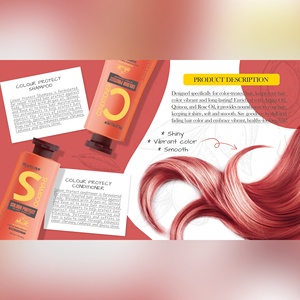 Champú y Acondicionador Naturales para el Cuidado del Cabello OEM ODM para Supermercados, Sin Sulfatos, Protección del Color, Champú con Aceite de Argán - Product Image 3