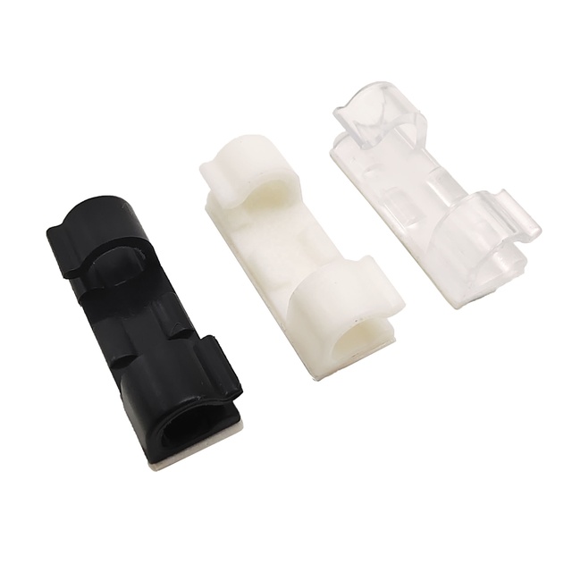 Self-Adaptive Cable Clips 6-10 mm Plastic Transparent Wire Management Tie Mounts