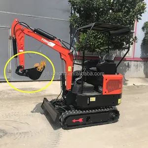 high quality small digger 0.8 ton 1.7 ton mini excavators bucket small digger for sale