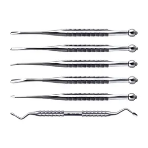 Tiantian歯科根エレベーターセット6つのルクサティングペリオスティールエレベーター歯科外科獣医CE ISOティーチングリソース - Product Image 1