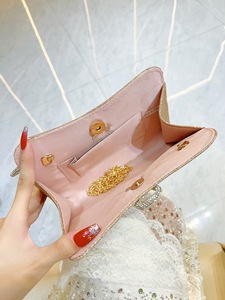 New Sparkling <b>Small</b> Evening Clutch <b>Bag</b> With Pearl Decoration Chain Strap Magnetic Buckle Polyester Women's Tanjing - Product Image 3