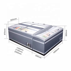 Congelador combinado comercial de la isla Equipo de refrigeración Supermercado Island Display Chect <span class=keywords><strong>Frezzer</strong></span> para alimentos Fozen - Product Image 3
