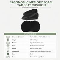 Siap Kirim Bantal Kursi Mobil 2-in-1 Busa Memori dengan Penyangga Pinggang, Alas Pendingin Serat Bambu yang Bernapas, Grosir Tersedia