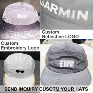 Tùy Chỉnh Chạy Câu Lạc Bộ Phản Chiếu Biểu Tượng Đồ Họa In Chạy Hat Trại 5 Bảng Điều Chỉnh Ngắn Đỉnh Khả Kháng Nước Nhanh Chóng Khô Nylon Chạy <span class=keywords><strong>Cap</strong></span> - Product Image 6