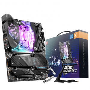 Carte mère MSI MPG Z690 CARBON <span class=keywords><strong>EK</strong></span> X prend en charge la mémoire DDR5, jusqu'à 6666+(OC) MHz et les processeurs Intel Core/Pentium Celeron de 12e génération - Product Image 1