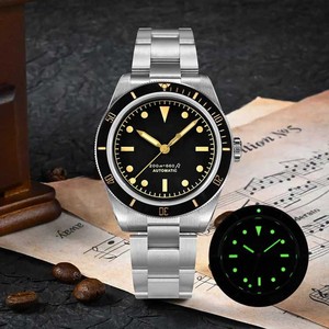 Montre automatique de plongée rétro, saphir, luminescente, revêtement antireflet, lunette en céramique bidirectionnelle, étanche, montre-bracelet pour homme - Product Image 3