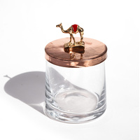 Couvercle de tasse de bougie de chameau en trois dimensions créatif bougie d'aromathérapie en alliage de zinc personnalisé couvercle de tasse de poignée de chameau
