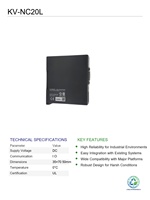 Adaptador de Expansión de Comunicación Serial PLC Key-enc KV-NC20L Usado, Doble Puerto, Automatización Industrial